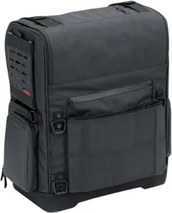 Kuryakyn XKursion® XS Odyssey Bag<br><ul><li>Wide front hatch for easy access to the main storage</li><li>Formed bottom for secure mounting on a variety of luggage rack styles or passenger seats</li><li>High-strength hook-&amp;amp;-loop sissy bar strap for easy mounting to passenger backrests or sissy bars</li><li>Media storage for up to 15" laptops and 12" tablets</li><li>Front cell phone or media device pocket with a built-in port to accommodate charging cords</li><li>Built-in external coat flap with adjustable G-Hooks for coats, blankets or other items</li><li>External bottle pockets and quick-access stash pockets to keep smaller items organized</li><li>Laser-cut low-profile MOLLE for modular attachment options</li><li>Integrated heavy-duty welded D-Rings and included mounting strap kit</li><li>Thermoformed construction and components for strength, security and shape retention</li><li>Reflective accents for enhanced visibility</li><li>UV-rated and weather-resistant 1680 denier textile material, with included rain cover</li><li>Glove-friendly, weather-resistant zippers</li><li>Premium lined interior with multiple pockets and compartments</li><li>Heavy-duty ergonomic carrying handles</li><li>100% 1680 Denier Polyester</li></ul><br>Multi-Fit: Passenger Seat (With or Without Sissy Bar) or Luggage Rack.
