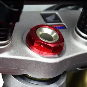 SCAR RACING STEERING STEM NUT RED