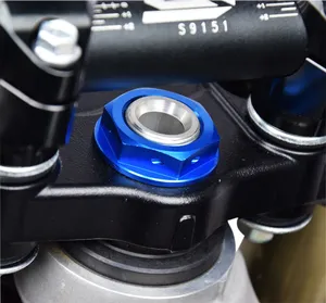 SCAR RACING STEERING STEM NUT BLUE
