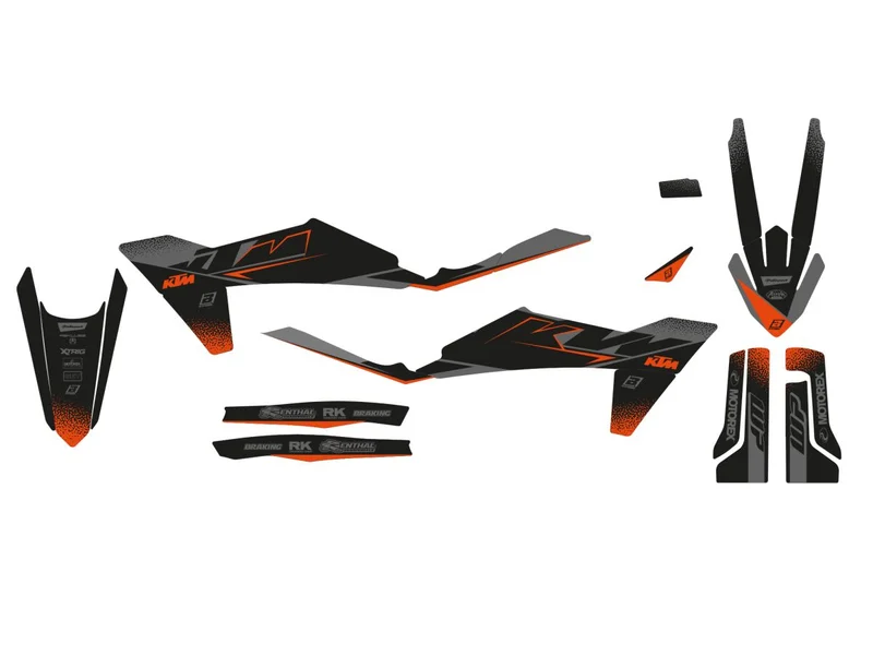 BLACKBIRD RACING GRAPHIC KIT MAT BLK KTM 2