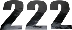 MOOSE OFFROAD HARD-PARTS RACE NUMBER BLACK 4.5" # 2