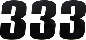 MOOSE OFFROAD HARD-PARTS RACE NUMBER BLACK 4.5" # 3