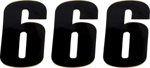 MOOSE OFFROAD HARD-PARTS RACE NUMBER BLACK 4.5" # 6
