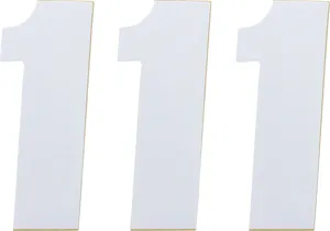 MOOSE OFFROAD HARD-PARTS RACE NUMBER WHITE 4.5" # 1