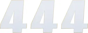 MOOSE OFFROAD HARD-PARTS RACE NUMBER WHITE 4.5" # 4