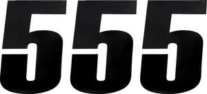 MOOSE OFFROAD HARD-PARTS RACE NUMBER BLACK 6" # 5