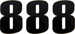 MOOSE OFFROAD HARD-PARTS RACE NUMBER BLACK 6" # 8