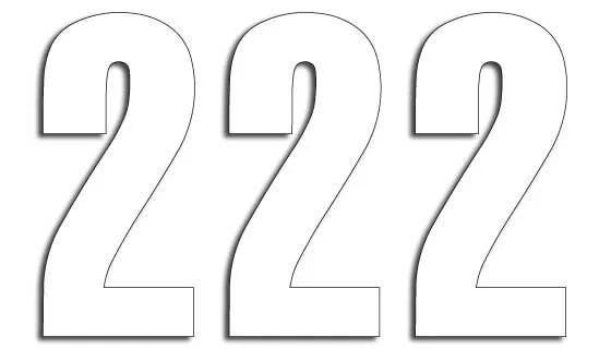 BLACKBIRD RACING THREE SERIES NUMBER #2 ADHESIVE 3 PACK WHITE