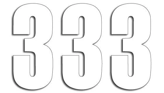 BLACKBIRD RACING THREE SERIES NUMBER #3 ADHESIVE 3 PACK WHITE