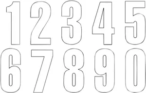 BLACKBIRD RACING THREE SERIES NUMBER #7 ADHESIVE 3 PACK WHITE