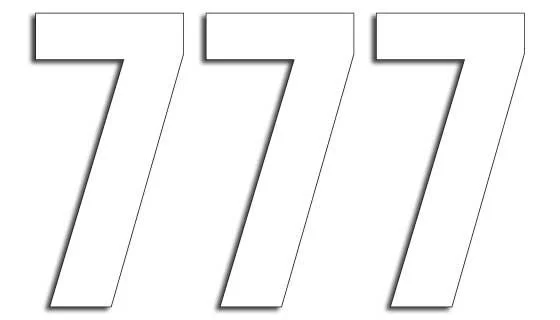 BLACKBIRD RACING THREE SERIES NUMBER #7 ADHESIVE 3 PACK WHITE
