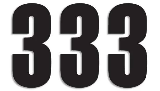 BLACKBIRD RACING THREE SERIES NUMBER #3 ADHESIVE 3 PACK BLACK
