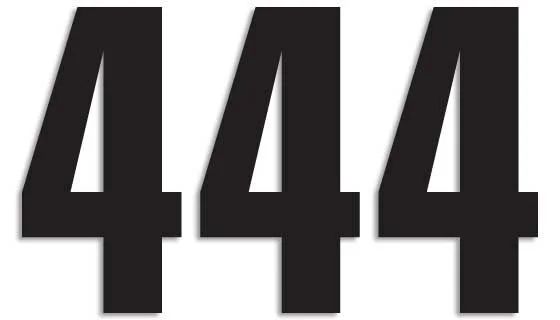 BLACKBIRD RACING THREE SERIES NUMBER #4 ADHESIVE 3 PACK BLACK