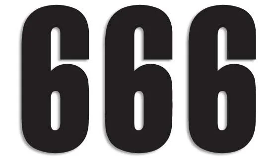 BLACKBIRD RACING THREE SERIES NUMBER #6 ADHESIVE 3 PACK BLACK