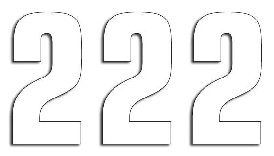 BLACKBIRD RACING TWO SERIES NUMBER #2 ADHESIVE 3 PACK WHITE