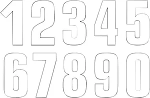 BLACKBIRD RACING TWO SERIES NUMBER #4 ADHESIVE 3 PACK WHITE