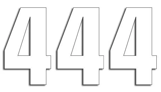 BLACKBIRD RACING TWO SERIES NUMBER #4 ADHESIVE 3 PACK WHITE