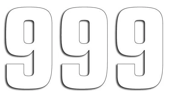BLACKBIRD RACING TWO SERIES NUMBER #9 ADHESIVE 3 PACK WHITE