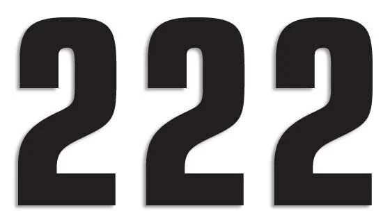 BLACKBIRD RACING TWO SERIES NUMBER #2 ADHESIVE 3 PACK BLACK