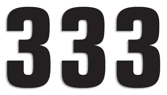BLACKBIRD RACING TWO SERIES NUMBER #3 ADHESIVE 3 PACK BLACK