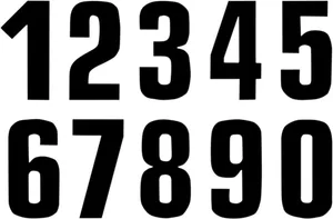 BLACKBIRD RACING TWO SERIES NUMBER #7 ADHESIVE 3 PACK BLACK