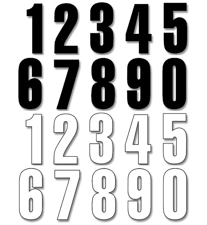 BLACKBIRD RACING TWO SERIES NUMBER #7 ADHESIVE 3 PACK BLACK