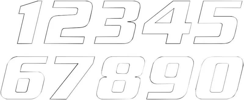 BLACKBIRD RACING ONE SERIES NUMBER #1 ADHESIVE 3 PACK WHITE