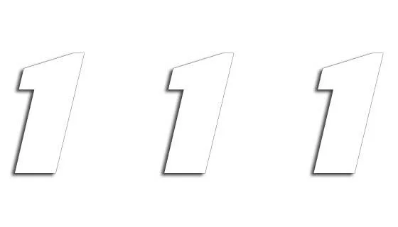 BLACKBIRD RACING ONE SERIES NUMBER #1 ADHESIVE 3 PACK WHITE