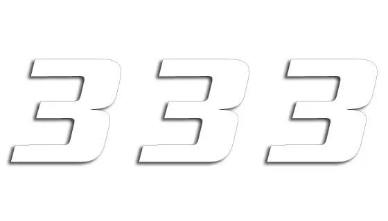 BLACKBIRD RACING ONE SERIES NUMBER #3 ADHESIVE 3 PACK WHITE