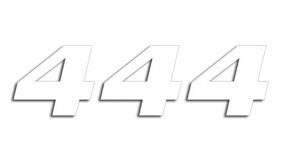 BLACKBIRD RACING ONE SERIES NUMBER #4 ADHESIVE 3 PACK WHITE