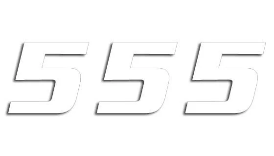 BLACKBIRD RACING ONE SERIES NUMBER #5 ADHESIVE 3 PACK WHITE
