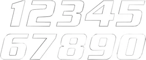 BLACKBIRD RACING ONE SERIES NUMBER #6 ADHESIVE 3 PACK WHITE