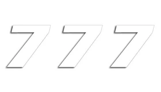 BLACKBIRD RACING ONE SERIES NUMBER #7 ADHESIVE 3 PACK WHITE