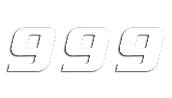 BLACKBIRD RACING ONE SERIES NUMBER #9 ADHESIVE 3 PACK WHITE