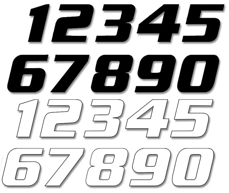 BLACKBIRD RACING ONE SERIES NUMBER #9 ADHESIVE 3 PACK WHITE