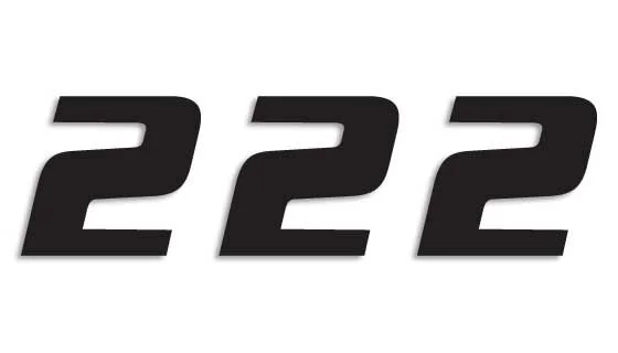 BLACKBIRD RACING ONE SERIES NUMBER #2 ADHESIVE 3 PACK BLACK