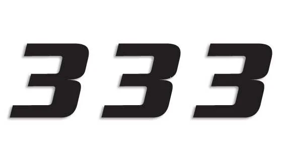 BLACKBIRD RACING ONE SERIES NUMBER #3 ADHESIVE 3 PACK BLACK
