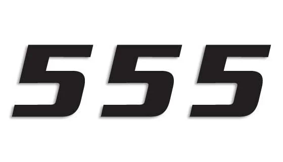 BLACKBIRD RACING ONE SERIES NUMBER #5 ADHESIVE 3 PACK BLACK
