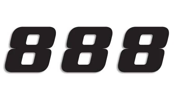 BLACKBIRD RACING ONE SERIES NUMBER #8 ADHESIVE 3 PACK BLACK