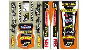 BLACKBIRD RACING STANDARD LOGO DECAL KIT ORANGE