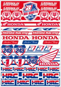 BLACKBIRD RACING HONDA GARIBOLDI LOGO DECAL KIT