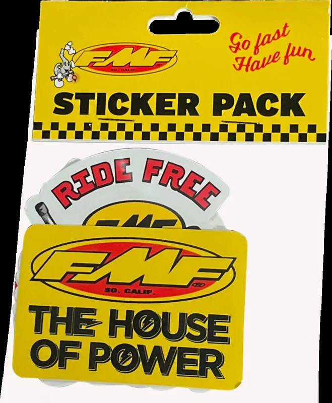 FMF DECAL STICKER PACK GO FAST HAVE FUN