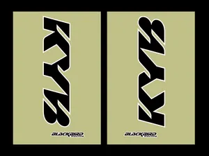 BLACKBIRD RACING FORK STICKERS KYB BLK