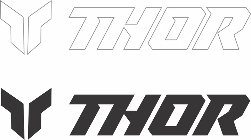 THOR DECAL THOR 6PK 9 IN BK WH