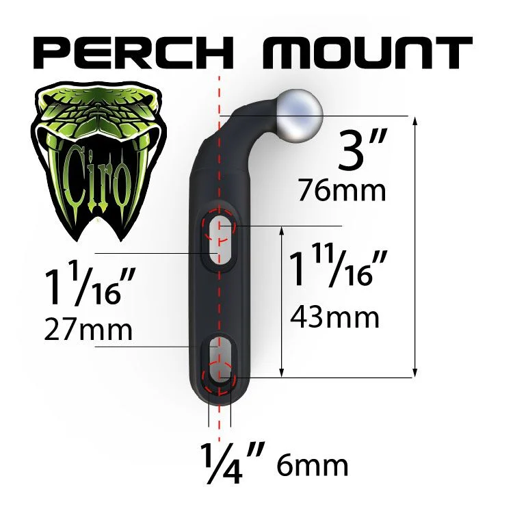 Ciro 3D MOUNT PERCH CHROME