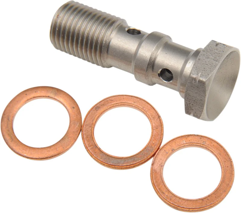 Goodridge M10x1.00 double banjo bolt. High polished SS