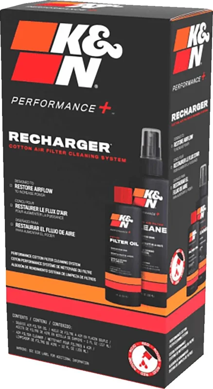 K&N Recharger air filter service kit. Red - 99850-92T