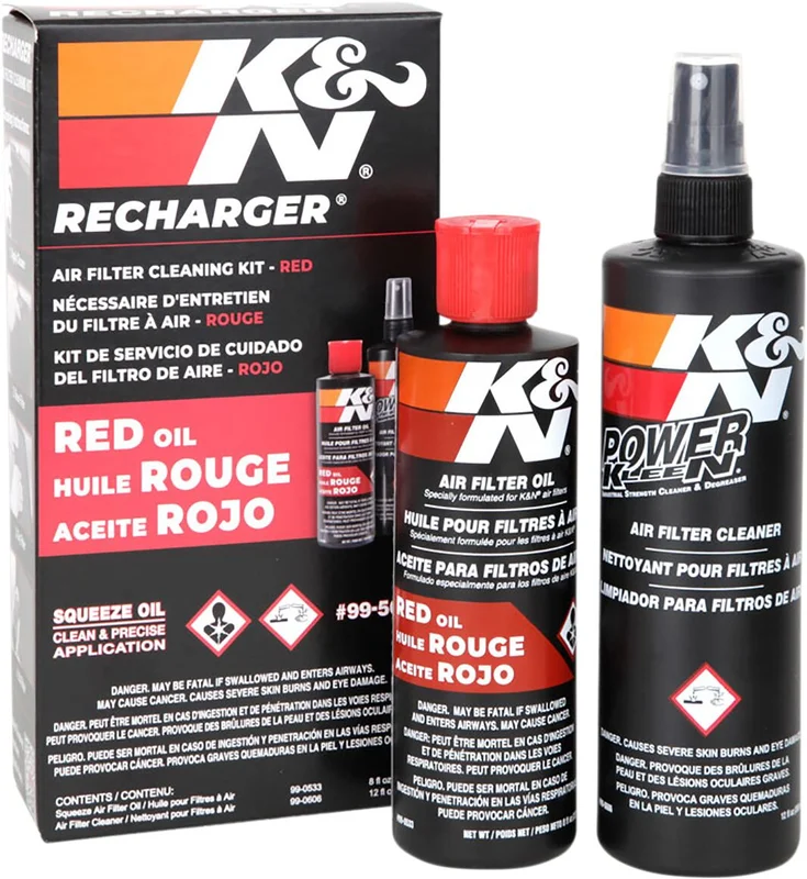 K&N Recharger air filter service kit. Red - 99850-92T