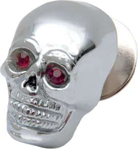 Drag Specialties SM CHR SKULL W/RED EYE