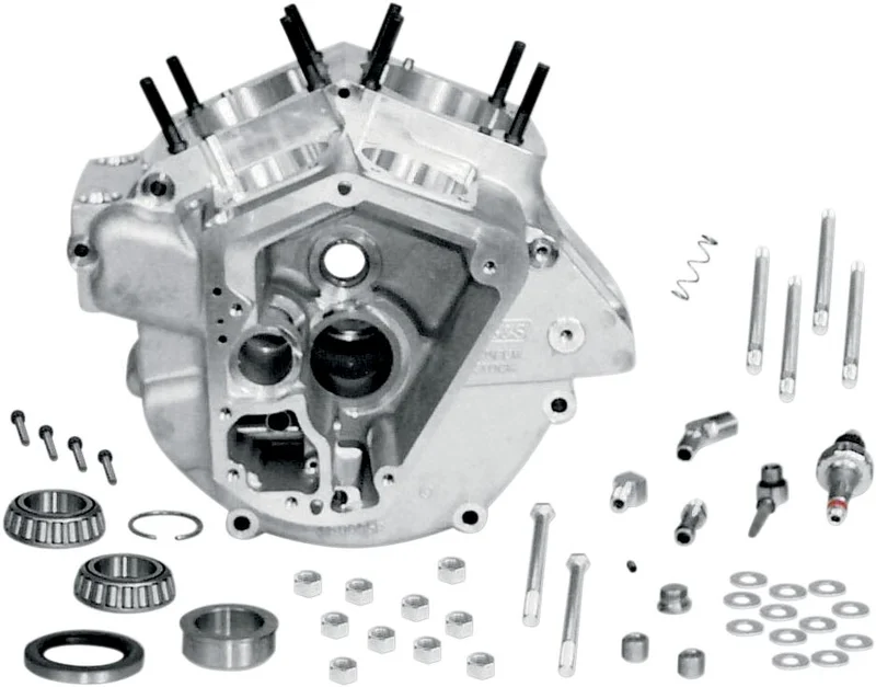 S&S 70-84 crankcase assembly, 3-5/8" bore. Natural - 26190-73